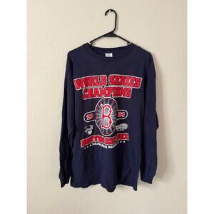 Vintage 2004 Boston Red Sox World Series Long Sleeve - Large
